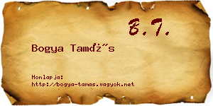 Bogya Tamás névjegykártya